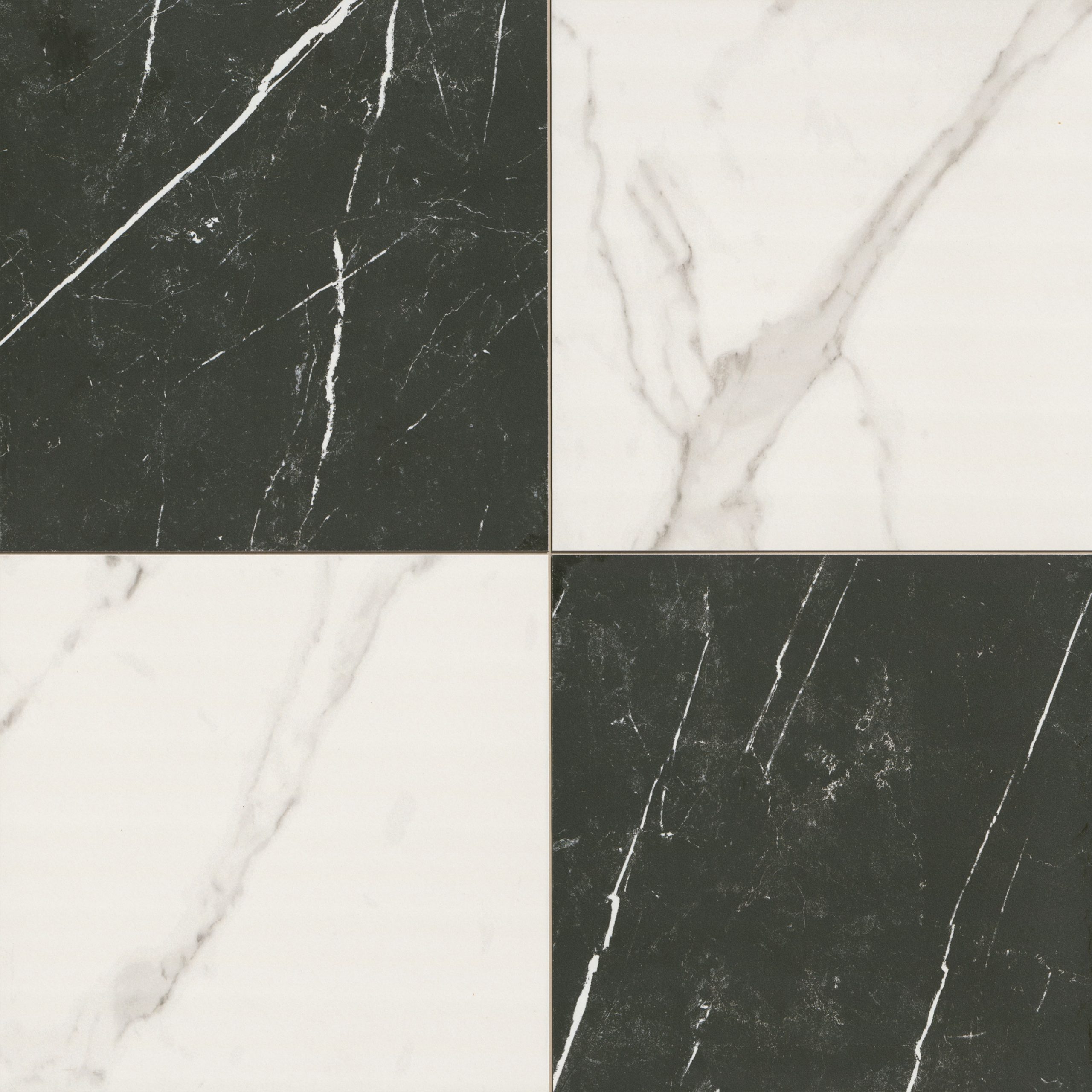 MSI Casa Duet - Calacatta Marquina Checkered Porcelain Tile MSI Casa Duet - Calacatta Marquina Checkered Porcelain Tile